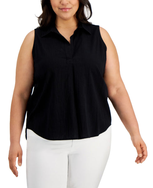 Style & Co Plus Size Woven Sleeveless Top